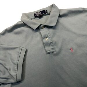 Vintage 90s Polo Ralph Lauren Polo Men's XL Classic Fit Pique Sage Made in USA